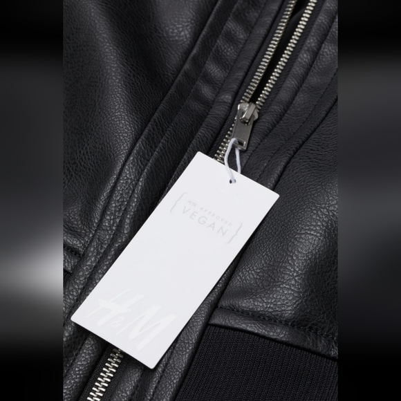 H&M vegan leather bomber jacket - Picture 2 of 2